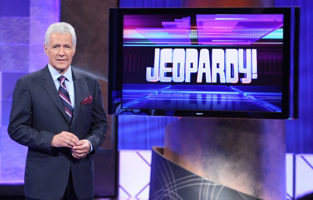 Alex Trebek on the Jeopardy! stage in Culver City, Calif. (Photo by CBS Television Distribution)